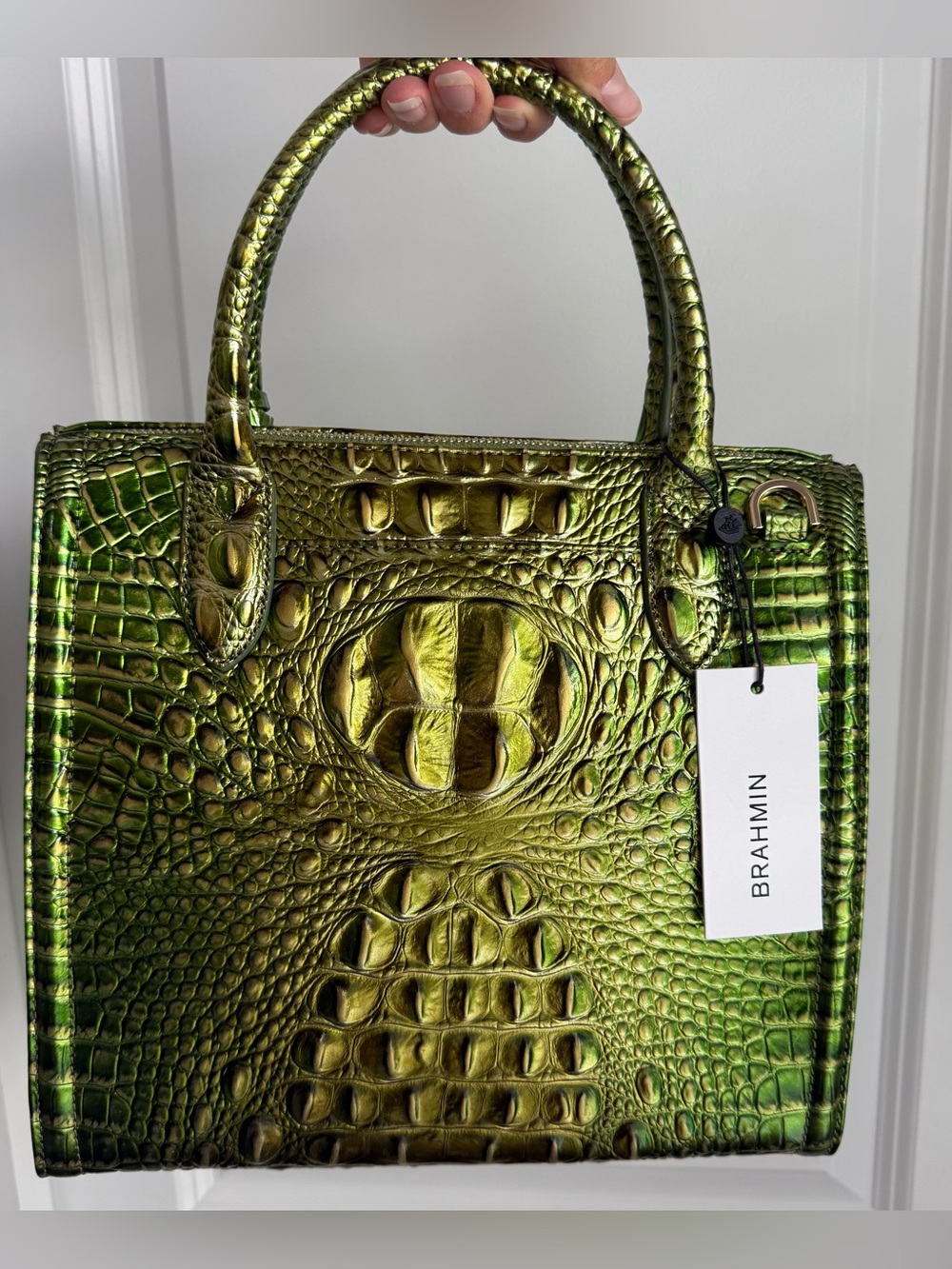 Brahmin Small Caroline Cacti Green Melbourne Leather - Picture 9 of 11